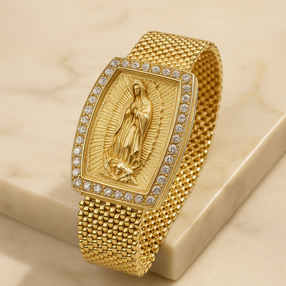 PULSERA VIRGEN GUADALUPE (20 CM) MUÑECA GRUESA