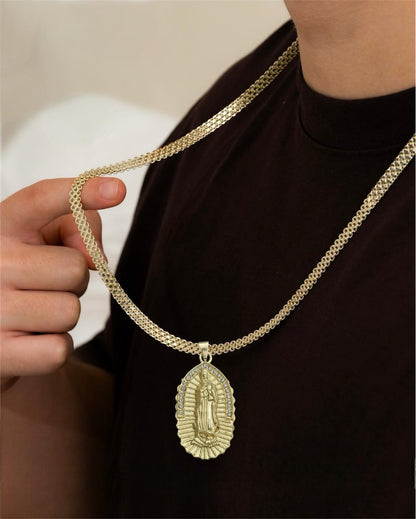 CADENA CHINA DOBLE CARRIL 60 CM (6 MM )+ VIRGEN G