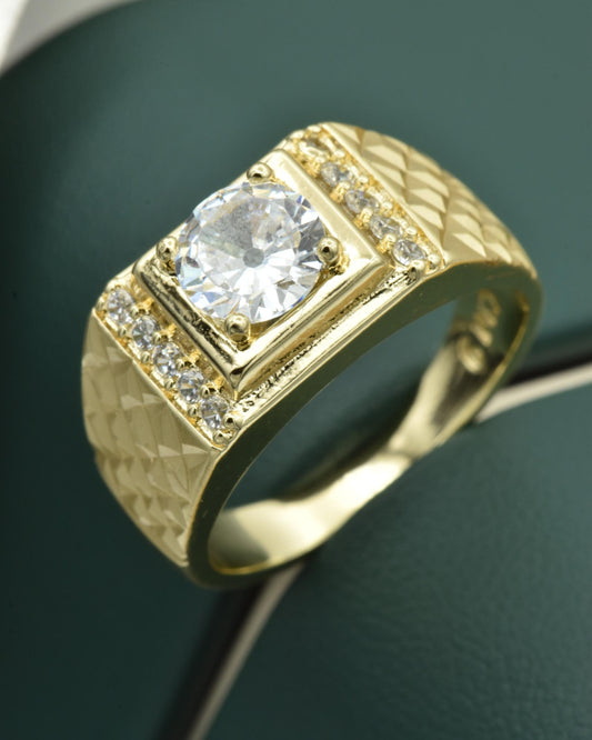 Anillo Circón De Hombre (Talla 9 /10/ 11