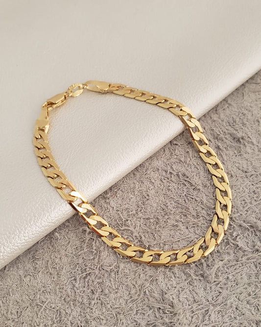 Pulsera Cubana Semigruesa 4mm 19.5 Cm